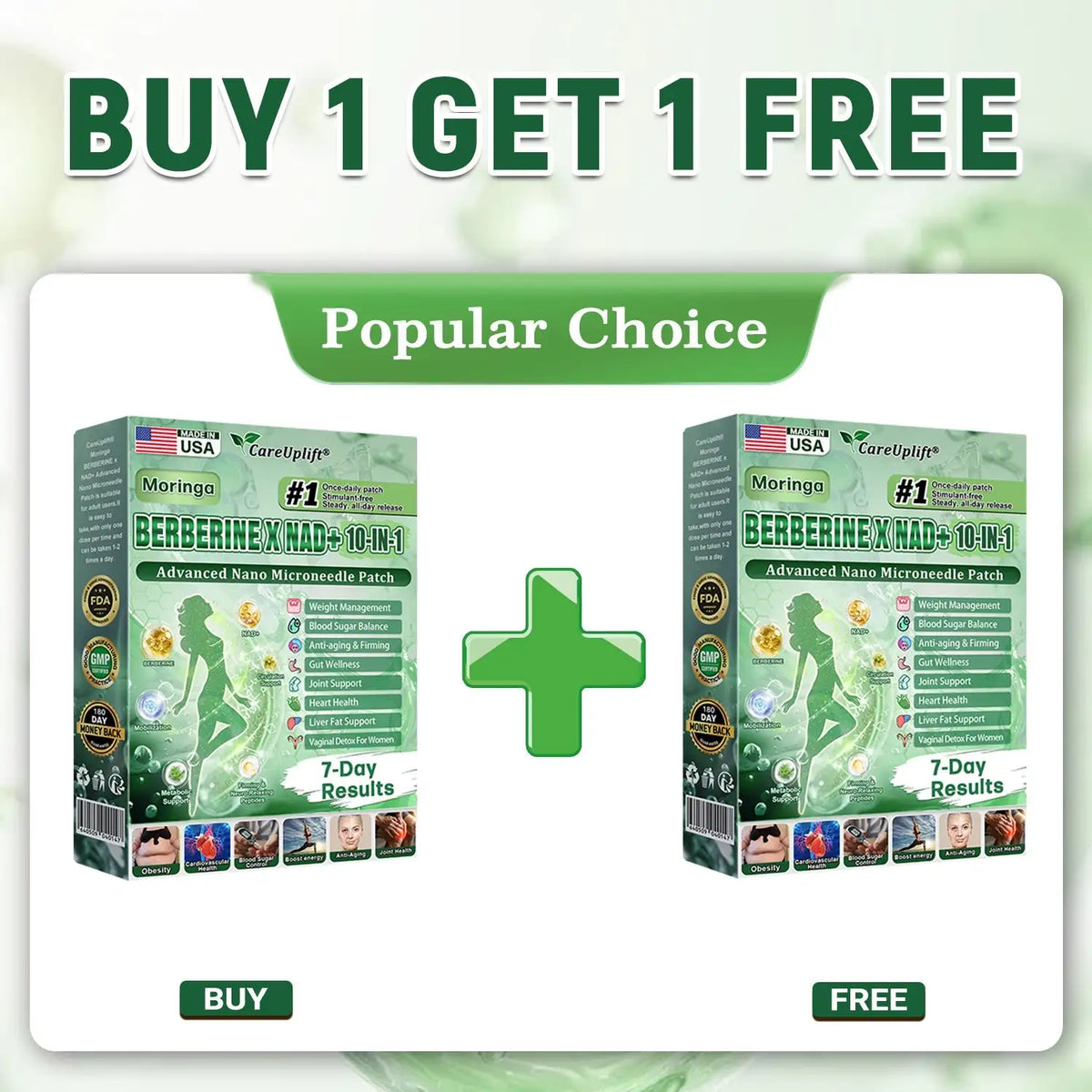 Umex® Metabolic Nano Microneedle Patchus (Just once a day, visible changes in 7 days) Berberine+ Moringa Formula  For obesity, Looseskin,diabetes, sleep apnea, joint issues, and more